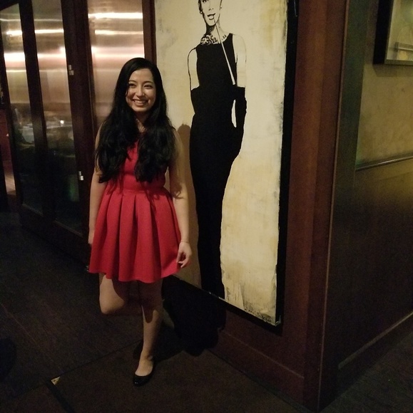 Red A-line Dress - Picture 5 of 5